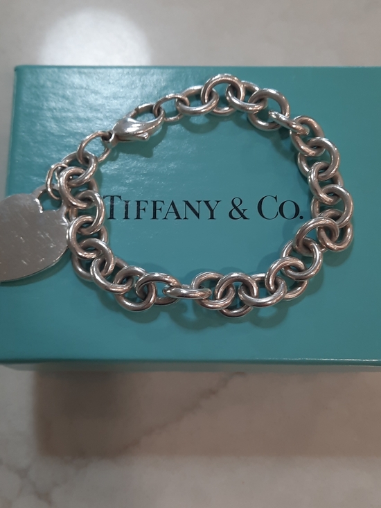 Tiffany & Co. Jewelry - Tiffany & Co. Sterling Silver Chunky Link Heart Bracelet